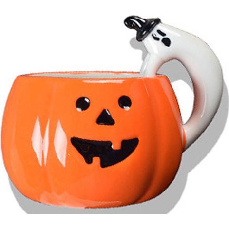 Tasse aus Keramik in Citrouille-Form für Halloween, kreative und funktionelle Tasse für Boire Café oder Lait, für den täglichen Gebrauch und Feste zu Weihnachten (1/5)