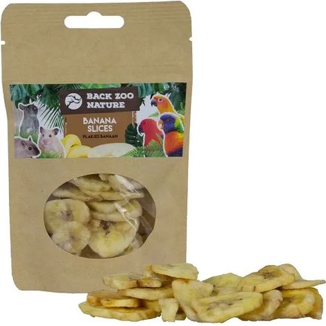 Back Zoo Nature - Morceaux de banane séchée pour perroquets 35 g (1/4)