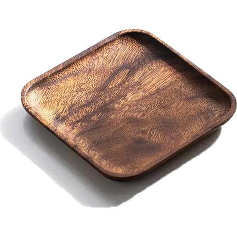 Plateau En Bois - Plateau Rond Pour Service Alimentaire - Intérieur Extérieur - 1 Pièce (1/5)