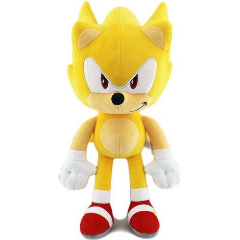 11,8 \\" Peluche Super Sonic, animal en peluche doux, poupée cadeau pour enfants (FMY) Jaune (1/2)