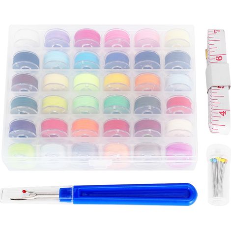 Canette de fil bobine transparente 36 couleurs pour machine à coudre et broderie accessoires (1/5)