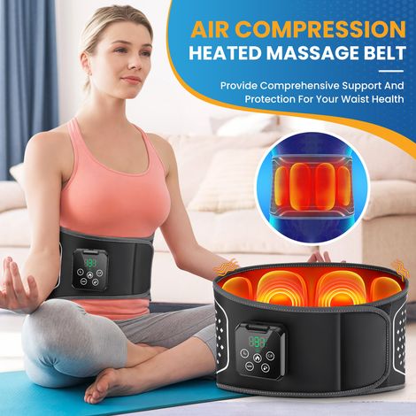 Appareil massage jambes trois niveaux entièrement automatique pression air pétrissage appareil massage jambes chauffant élecL045 (1/5)