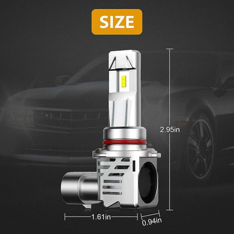 Kit d'ampoules LED 9005 HB3 120 W pour phares, feux de route/croisement, ultra-lumineuses, 6500 K, 24 000 lm (1/5)