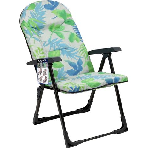 Chaise de jardin, acier revêtu de poudre, charge maximale 110 kg, dossier réglable, léger, certifié TÜV (1/5)