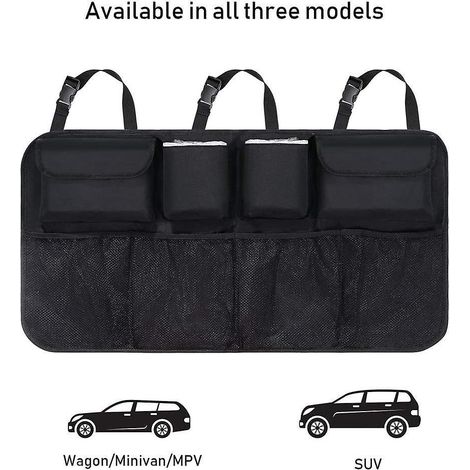 organisateur De Coffre De Voiture, Organisateur De Voiture Rangement Voiture, Multipurpose Pliables Sac De Rangement Voiture, Coffre Rangement Voi (1/5)
