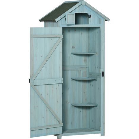 Meuble de jardin, Cabana de jardin/armário de arrumação avec prateleiras e janelas, avec 77 x 54 x 179 cm., meuble extérieur, design moderne