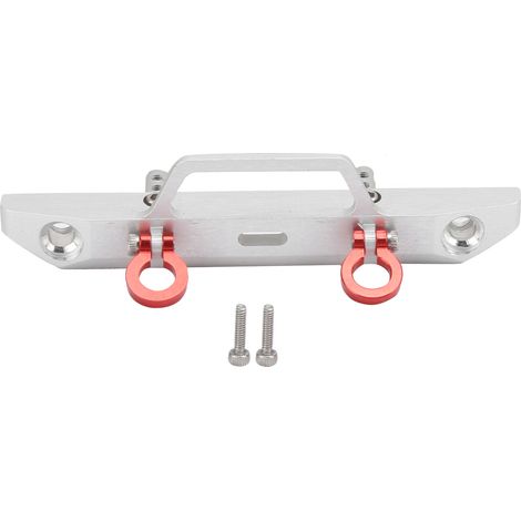 Pare-chocs avant en alliage d'aluminium métallique 1/24 RC pour Axial SCX24 90081 - pièce de remplacement argentée (1/5)