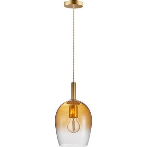 Suspension UMA 18 Verrerie Ambre, H.30.5 - IP20 - E27 /Nordlux Intérieur (1/4)