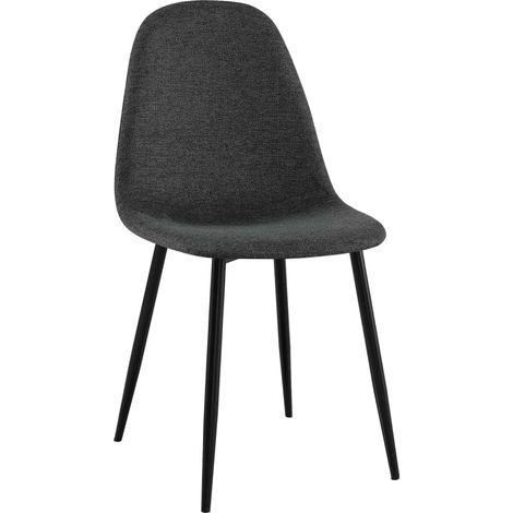 Silla de comedor Napier Negro Tela (1/5)