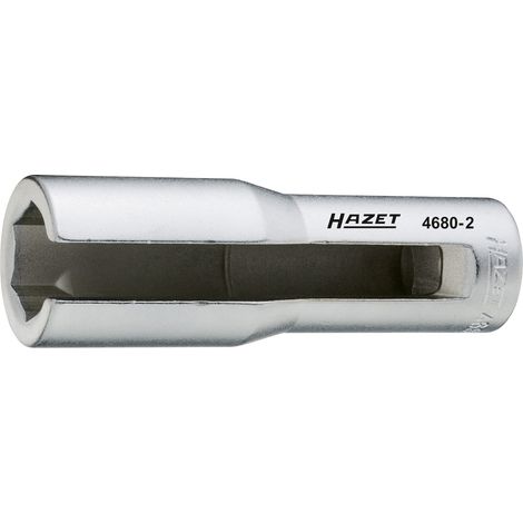 Hazet Lambda-Sonden Einsatz 4680-2, 1/2 (12,5 mm) Vierkant hohl, Außen Sechskant Profil, SW 22 mm
