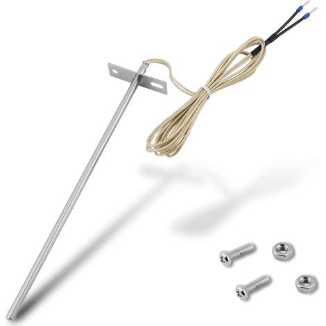 Sonde de température de rechange avec câble allongé, conçue pour être compatible avec certains barbecues à granulés et permettre la surveillance de la température ambiante interne, argent. (1/5)