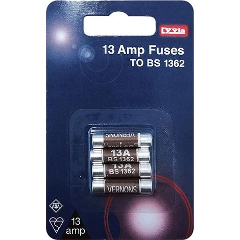 Dencon 1013 13A Fuse Pack of 4 DCN1013