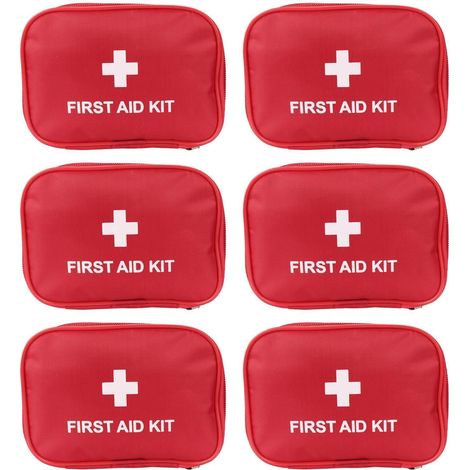 Trousse de premiers secours, lot de 6, compacte, légère, nylon, sac d'urgence pour le transport