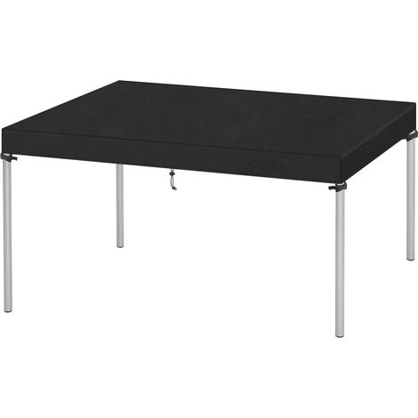 Housse de table de jardin imperméable, housse de mobilier d'extérieur, tissu Oxford anti-UV, 122 cm de longueur x 122 cm de largeur x 10 cm de hauteur