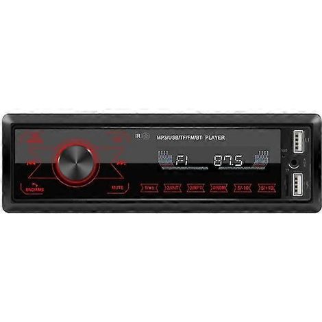 Autoradio Bluetooth tactile pour voiture, 4 x 60 W, 7 couleurs, 2 ports USB/SD/AUX, appels mains libres Bluetooth (1/5)