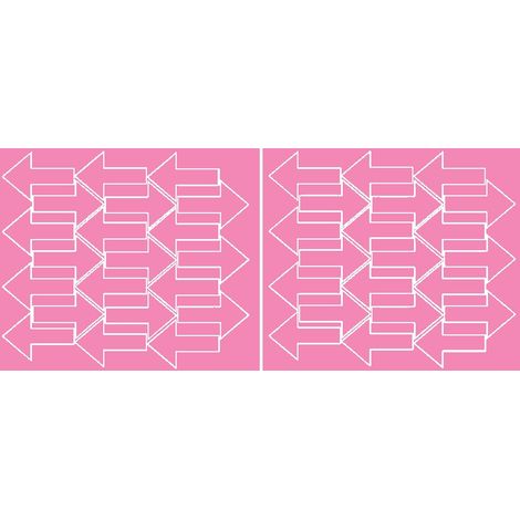 Adesivi a forma di freccia, 7x4,5 cm, 42 pezzi, rosa lucidi