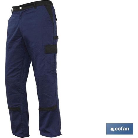 COFAN pantalon trab. flex. jano regular fit mar/negro t-48 , Pantalón de trabajo elástico modelo Jano slim fit. Compuesto por un 97,76 % de algodón y un 2,24 % de elastano, gramaje (1/4)