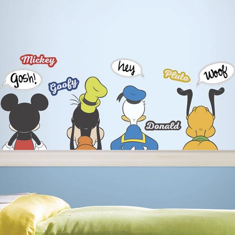 4 Stickers géant bulles personnailsables Mickey Disney (1/3)