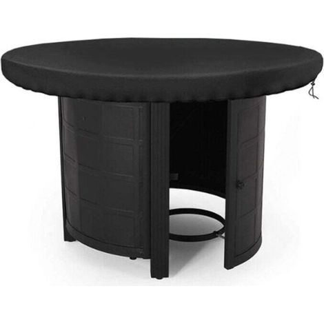 Runde Schutzabdeckung für Kochfeld, wasserdicht, UV-beständig 420D, für Kochfelder und Herde, schwarz (80 cm Durchmesser) - Crezuo
