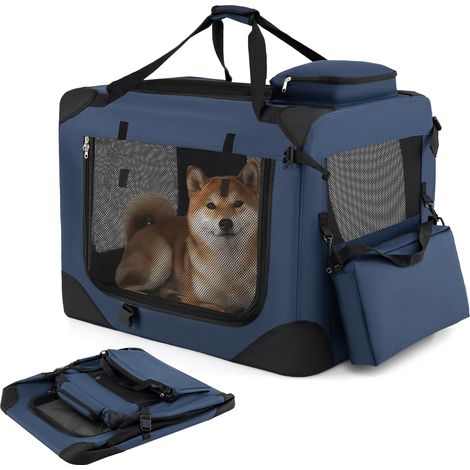 COSTWAY Trasportino Borsa Cani Gatti Animali Domestici Auto Taglia Grande Piccoli Media Cuccioli Pieghevole Viaggi Zaino Tessuto Cuscino Morbido Imbottita Leg (1/5)