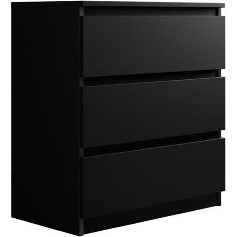 Cómoda Comfivo Structor, Negro, Con cajones, Número de cajones: 3, 77x70x40cm