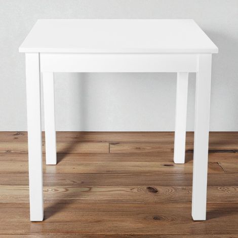 Tavolo fisso in legno con gamba quadrata RISTORANTE misura 80x80 BIANCO (1/4)