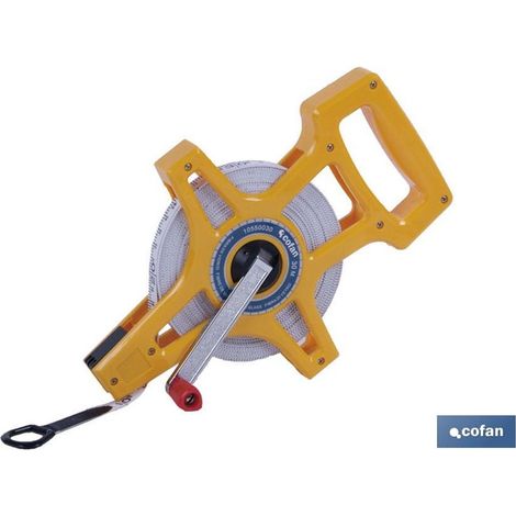 Cinta Métrica Fibra Vidrio Con Mango 50m
