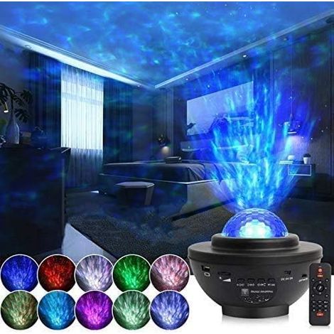 Projecteur d'étoiles,projecteur de lumière de nuit galaxie étoilée pour chambre à coucher,projecteur de lumière étoilée haut-parleur Bluetooth et commande vocale 10 couleurs pour et enfants (1/5)