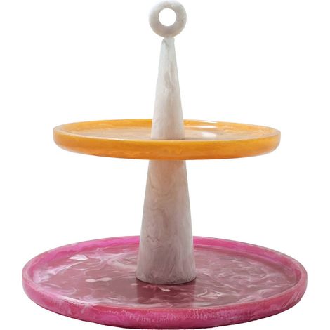 Présentoir à gâteaux rose et orange - rose et orange (1/4)