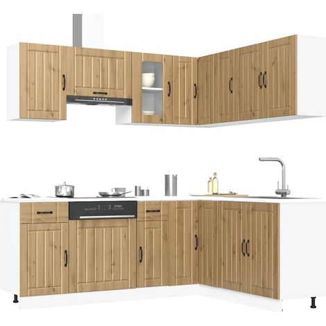 11-tlg. Küchenschrank-Set Lucca Artisan-Eiche Holzwerkstoff