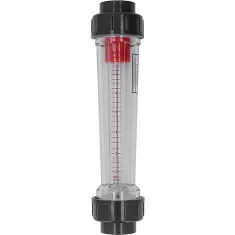 Rohrdurchflussmesser für Flüssigkeiten, hochpräzise, transparente Kunststoffrohrdurchflussmesser, 1,2–12 m³ pro Stunde