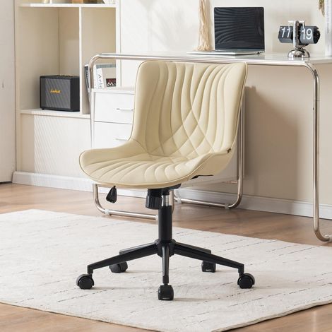 Bürostuhl Ergonomischer Fischschwanz-Design Rollen Höhenverstellbar Braun (1/5)