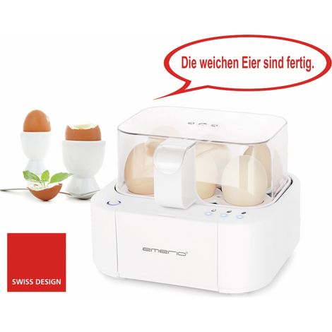 Emerio Eierkocher EB-115560 weiß für 6 Eier Messbecher Eier Kocher BPA frei (1/5)