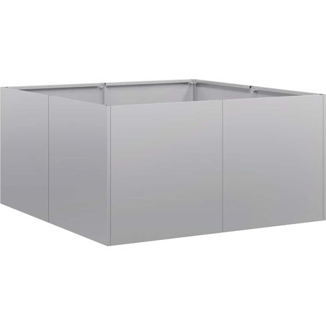 Jardinière,Bac à fleurs,Pot de fleurs 80x80x40 cm acier galvanisé CFW67658 (1/5)