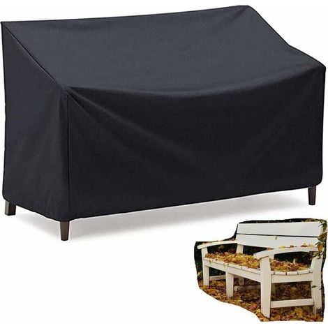 Telo di copertura impermeabile per panchina da giardino, copertura protettiva per panchina da 2/3 posti, copertura per mobili da giardino per esterni, fibra di poliestere (134x66x89 cm)