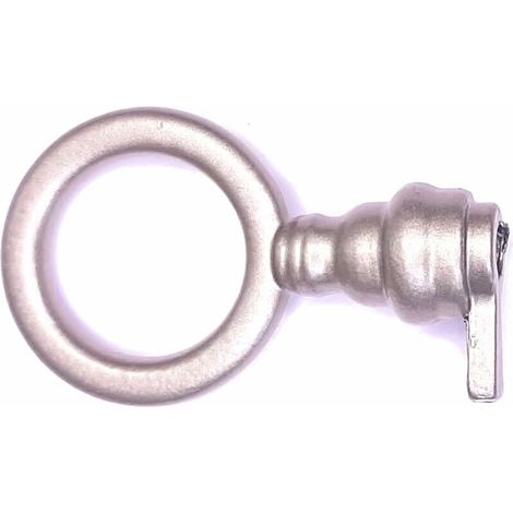 fausse clé de meuble ancien serrure décoration rustique vintage clef zamak (ronde-nickelé mat) (1/3)