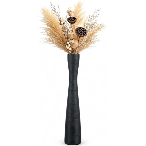 Vase en Céramique Noir Effet Brossé (1/5)