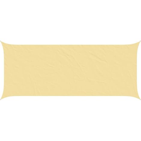 Voile d'ombrage, couleur sable, 6 x 2,5 mètres, 100 % polyester Oxford (1/5)