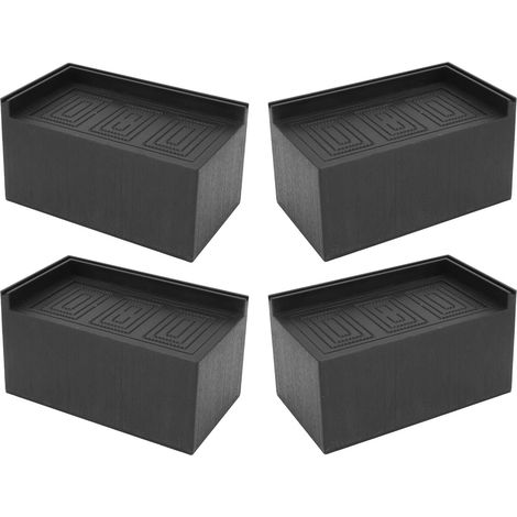 Large Bed Riser, 4 Pieces Large Rectangular Heavy Duty Furniture Risers 3 Inch Heights for Bed, Sofa, Chair, Washing Machine Lift (1/5)
