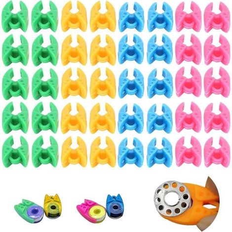 Dosenclip - Nicht spezifiziert - 40 Stück - Silikon - Gelb, Rot, Blau, Grün - Kabelorganizer