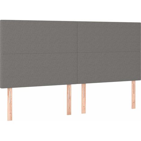 Tête de lit Gris foncé 180 x 5 x 118/128 cm Tissu vidaXL