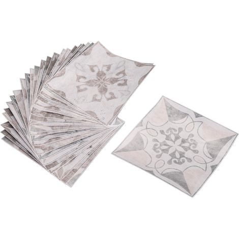 24 pièces autocollants carrelage 15 x 15 cm imperméable anti-graisse vintage adhésif décor mural intérieur salle bain cuisine HZ052 (1/5)