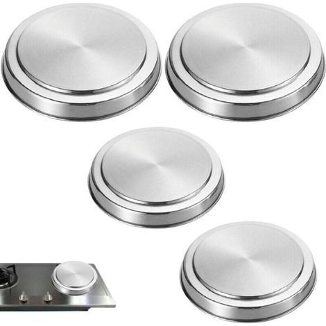 Lot de 4 housses de cuisinière en acier inoxydable, protections de cuisinière, ustensiles de cuisson, couverts, accessoires de cuisine 17/21 cm (1/4)