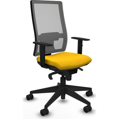 piqueras-y-crespo Horna chaise ergonomique jaune bureau (1/3)