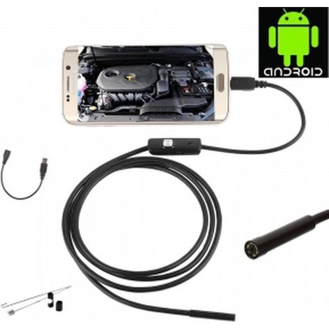 AN98A Endoscopio inspeccion flexible lente 5,5mm con luz de 1 metro largo microUSB ANDROID y PC (1/5)