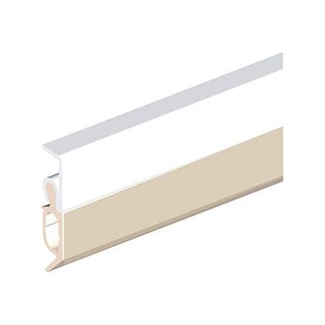 Rail d'étanchéité Elro XL à clouer Alu blanc. H20xL2300.SP max.13 (Par 25) (1/4)