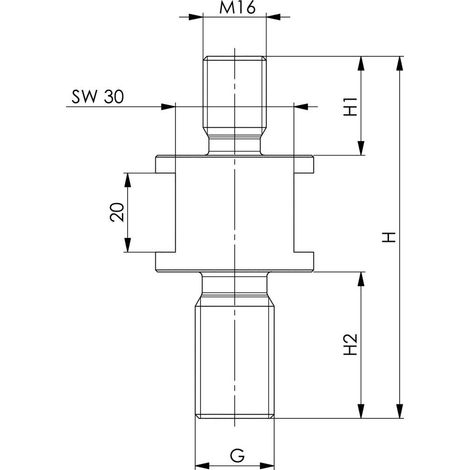 Adaptateur fileté 6425GA-M24 AMF (1/3)