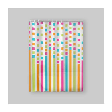 Gedy Rideau de Douche Party en PEVA Multicolore 240x200 Cm (1/3)