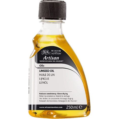 Winsor & Newton - Olio di semi di lino, idrosolubile, 250 ml