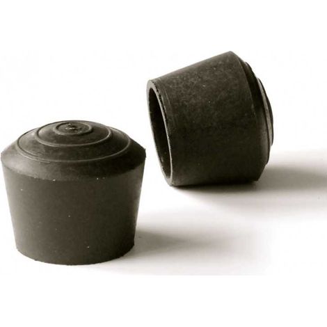 Ajile - Embout caoutchouc enveloppant NOIR pour tube de diam. 25 mm